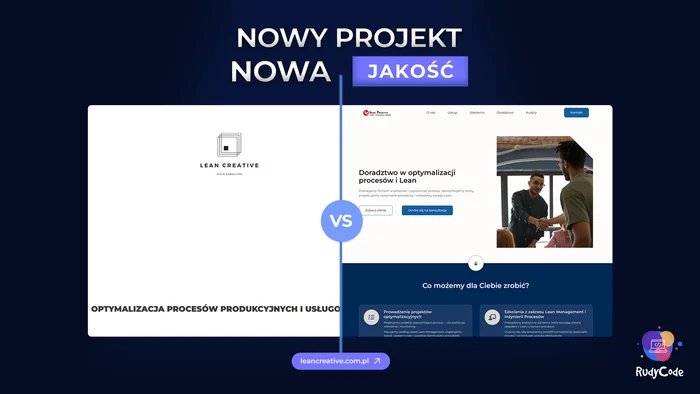 Realizacja: Strona Lean Creative - Od pustej wizytówki do profesjonalnej witryny